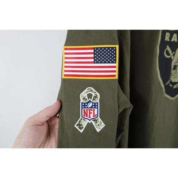 Nike Mens XL Salute To Service Las Vegas Raiders Football Long Sleeve T-Shirt - Picture 6 of 14